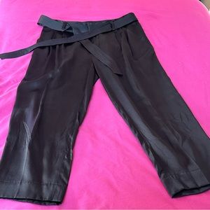 Kenneth Cole Mid calf length black satin pants